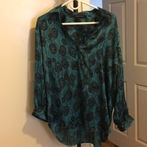 Brand New Peacock Feather Blouse